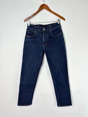 6397‎ Straight Leg Dark Wash Jean Italy Zipper Size 27